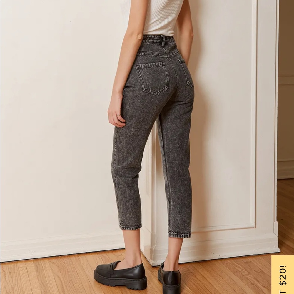 Lulus Precision Washed Black High Rise Cropped - Picture 3 of 9